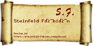 Steinfeld Fábián névjegykártya